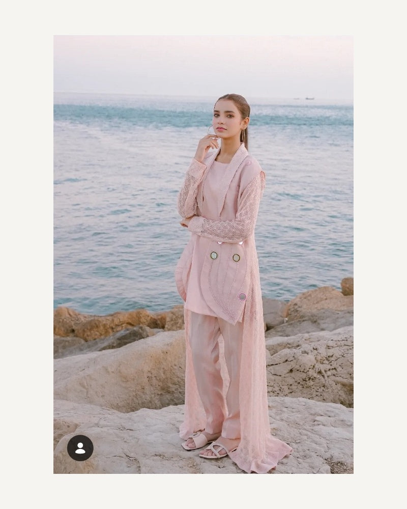 Nilofer — Blush Pink Jacket Ensemble